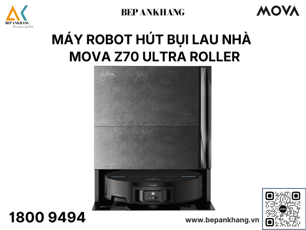 Robot hút bụi lau nhà MOVA Z70 Ultra Roller - Thiết kế chống rối 4 lớp với chổi kép TroboWave™